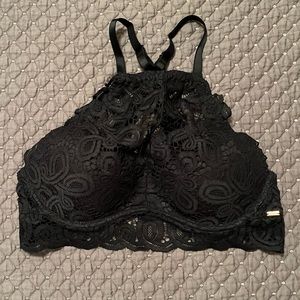 VS PINK Black Lace Support Bralette